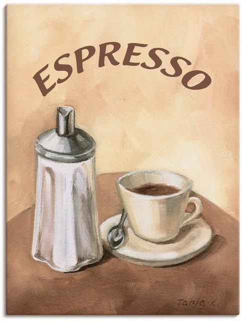 Artland Wandbild »Espresso II«, Getränke (1 Stück), in vielen Größen & Produktarten - Alubild / Outdoorbild für den Außenbereich, Leinwandbild, Poster, Wandaufkleber / Wandtattoo auch für Badezimmer geeignet-Bilder-Inspirationen