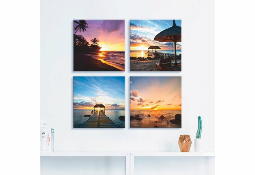 Artland Leinwandbild »Sonnenuntergang am Strand«, Sonnenaufgang & -untergang (4 Stück)-Bilder-Ideen für dein Zuhause von Home Trends