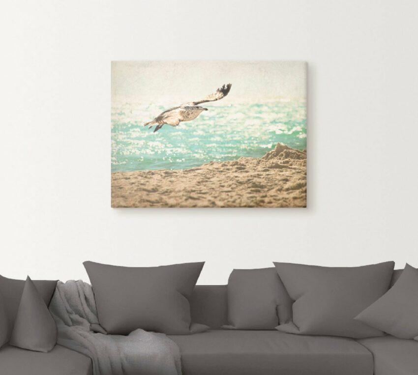 Artland Wandbild »Der Flug der Möwe«, Vögel (1 Stück), in vielen Größen & Produktarten -Leinwandbild, Poster, Wandaufkleber / Wandtattoo auch für Badezimmer geeignet-Bilder-Ideen für dein Zuhause von Home Trends