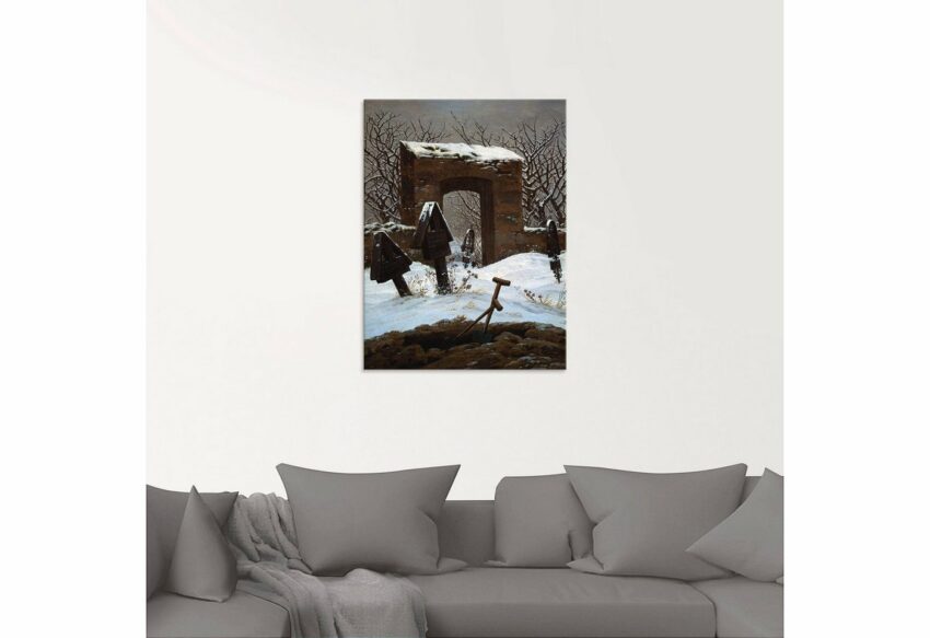 Artland Glasbild »Friedhof im Schnee«, Architektonische Elemente (1 Stück)-Bilder-Ideen für dein Zuhause von Home Trends