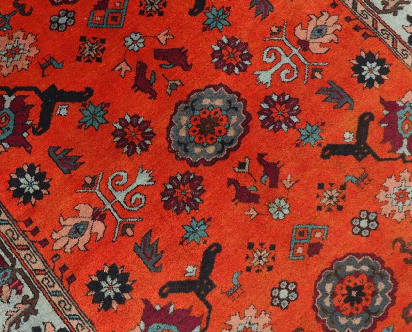 Wollteppich »Russland Durchgemustert Rosso scuro 210 x 133 cm«, morgenland, rechteckig, Höhe 0,7 mm, Handgeknüpft-Teppiche-Ideen für dein Zuhause von Home Trends
