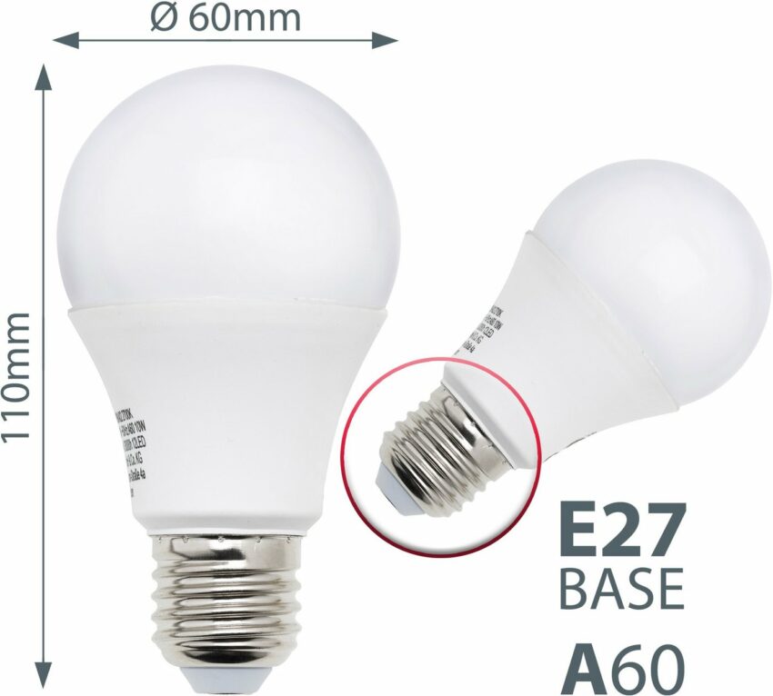 B.K.Licht LED-Leuchtmittel, E27, 5 Stück, Warmweiß, LED Lampe Glüh-Birne SET 9W 806 Lumen warmweiß 3.000K Energiesparlampe-Leuchtmittel-Ideen für dein Zuhause von Home Trends