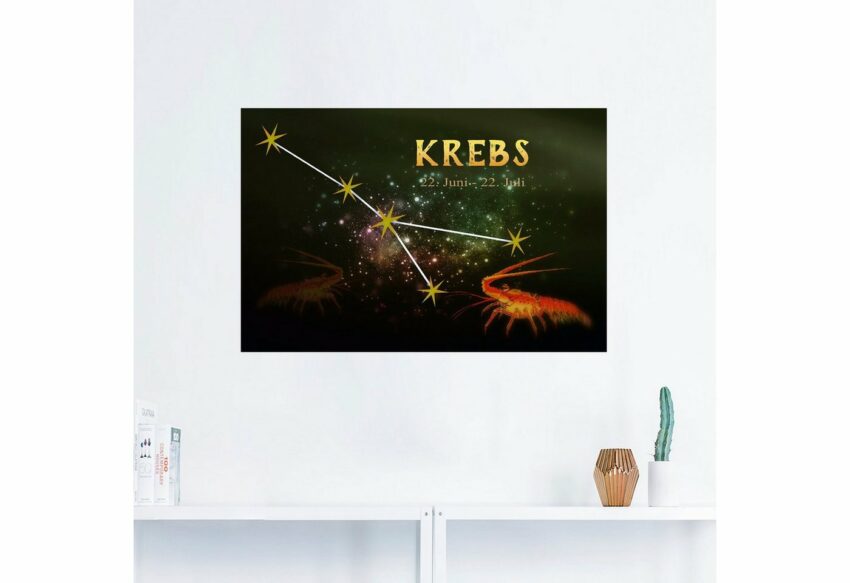 Artland Wandbild »Sternzeichen - Krebs«, Bilder von Sternzeichen (1 Stück), in vielen Größen & Produktarten - Alubild / Outdoorbild für den Außenbereich, Leinwandbild, Poster, Wandaufkleber / Wandtattoo auch für Badezimmer geeignet-Bilder-Ideen für dein Zuhause von Home Trends