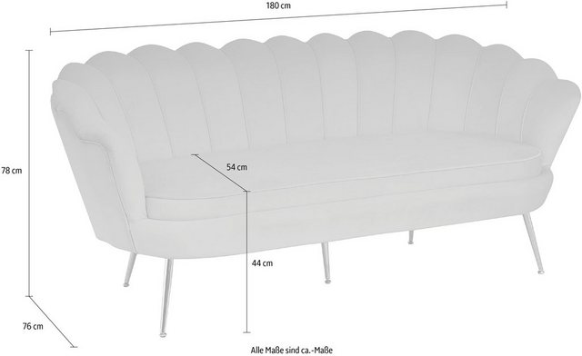 SalesFever 3-Sitzer »Clam«, weiches Samtvelours, in trendigem Muscheldesign-Sofas-Inspirationen