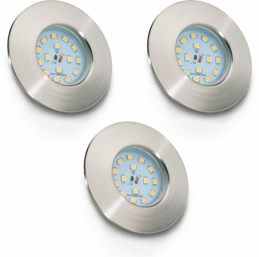 B.K.Licht LED Einbauleuchte »Elias«, LED Einbaustrahler ultra-flach Badezimmer IP44 Decken-Spot GU10 3er SET-Lampen-Ideen für dein Zuhause von Home Trends