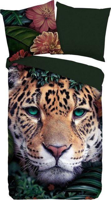 Wendebettwäsche »Wildlife flowers«, PURE luxury collection, mit Leopard-Bettwäsche-Inspirationen