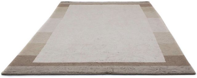 Wollteppich »Loribaft Teppich handgewebt silber«, morgenland, rechteckig, Höhe 12 mm, Kurzflor-Teppiche-Inspirationen