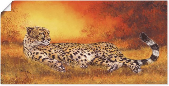 Artland Wandbild »Gepard«, Geparden Bilder (1 Stück), in vielen Größen & Produktarten - Alubild / Outdoorbild für den Außenbereich, Leinwandbild, Poster, Wandaufkleber / Wandtattoo auch für Badezimmer geeignet-Bilder-Inspirationen