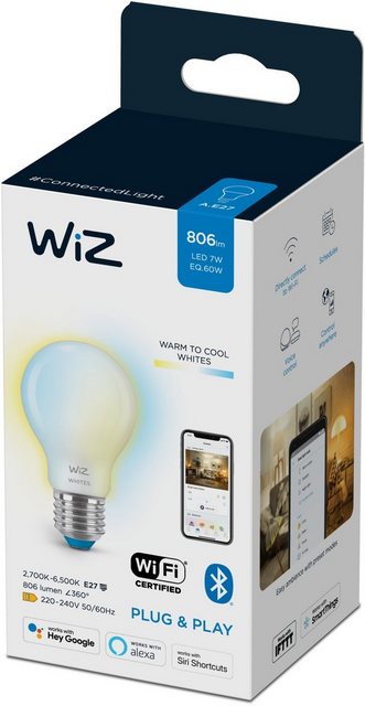 WiZ »WiZ Wi-Fi BLE 60W A60 E27 FR TW« LED-Leuchtmittel, E27, 1 Stück, Warmweiß, Kreieren Sie mit Wiz Tunable White LED Lampen smarte Beleuchtung für Ihren Alltag.-Leuchtmittel-Inspirationen