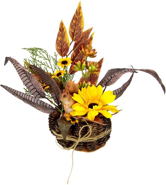 Kunstpflanze »Sonnenblumen-Arrangement«, I.GE.A., Höhe 28 cm, Im Zapfen-Topf-Kunstpflanzen-Inspirationen