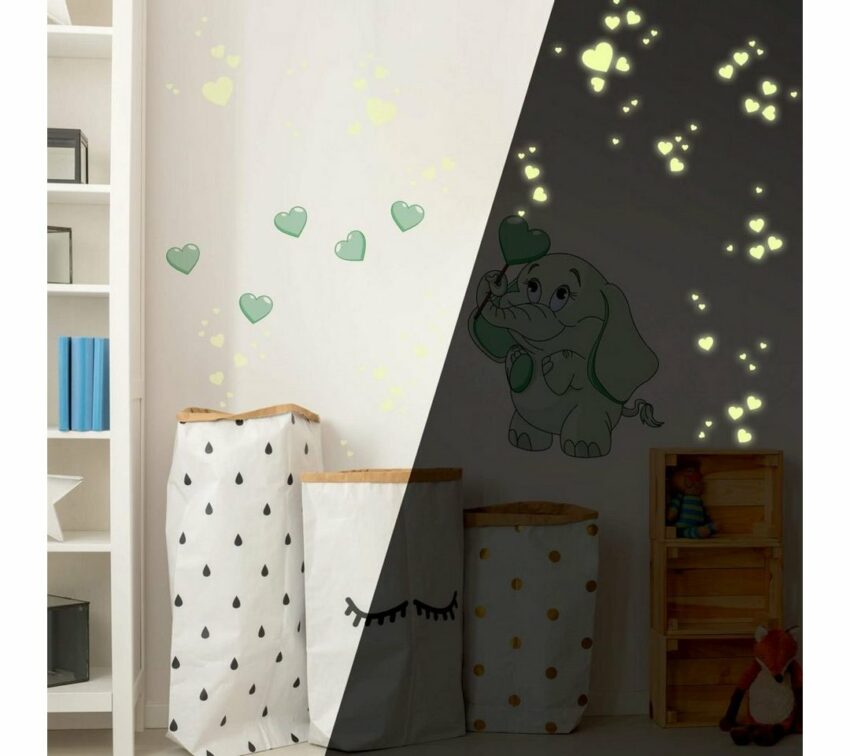 Wall-Art Wandtattoo »Elefantenbaby Leuchtbilder« (1 Stück)-Wandtattoos-Ideen für dein Zuhause von Home Trends
