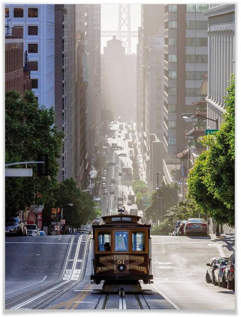 Wall-Art Poster »Cable Car San Francisco«, Städte (1 Stück), Poster, Wandbild, Bild, Wandposter-Bilder-Inspirationen