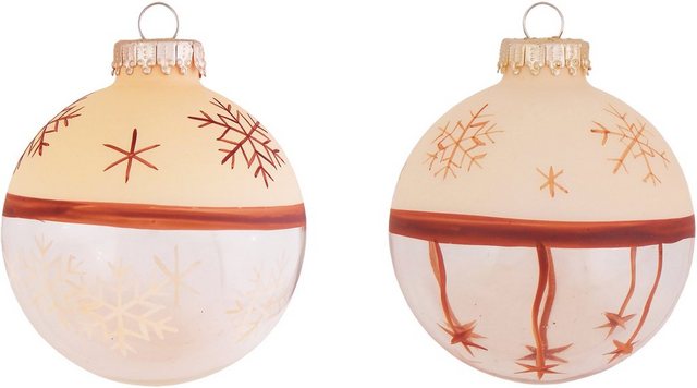 Krebs Glas Lauscha Weihnachtsbaumkugel »CBK500000A« (8 Stück), aus Glas, mit Schneeflocken-Motiv-Weihnachtskugeln-Inspirationen
