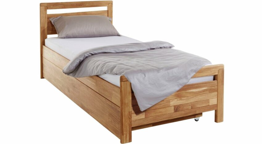 andas Einzelbett »Adela« (3-St), aus massivem Eichenholz, in diversen Breiten, mit 1 oder 2 Bettkästen-Betten-Ideen für dein Zuhause von Home Trends