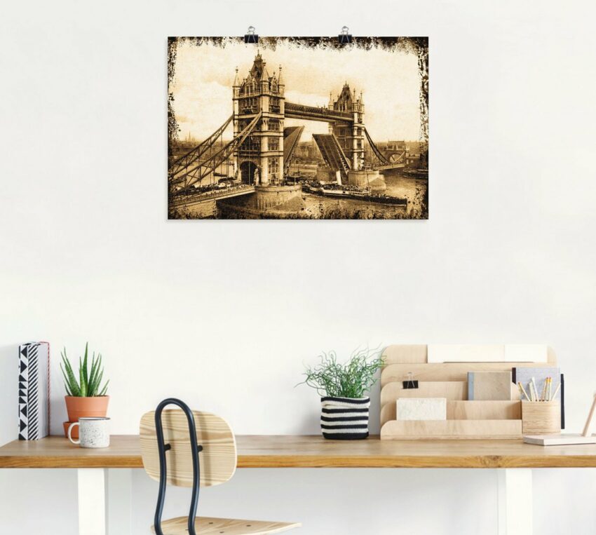 Artland Wandbild »Tower Bridge - London«, Brücken (1 Stück), in vielen Größen & Produktarten -Leinwandbild, Poster, Wandaufkleber / Wandtattoo auch für Badezimmer geeignet-Bilder-Ideen für dein Zuhause von Home Trends