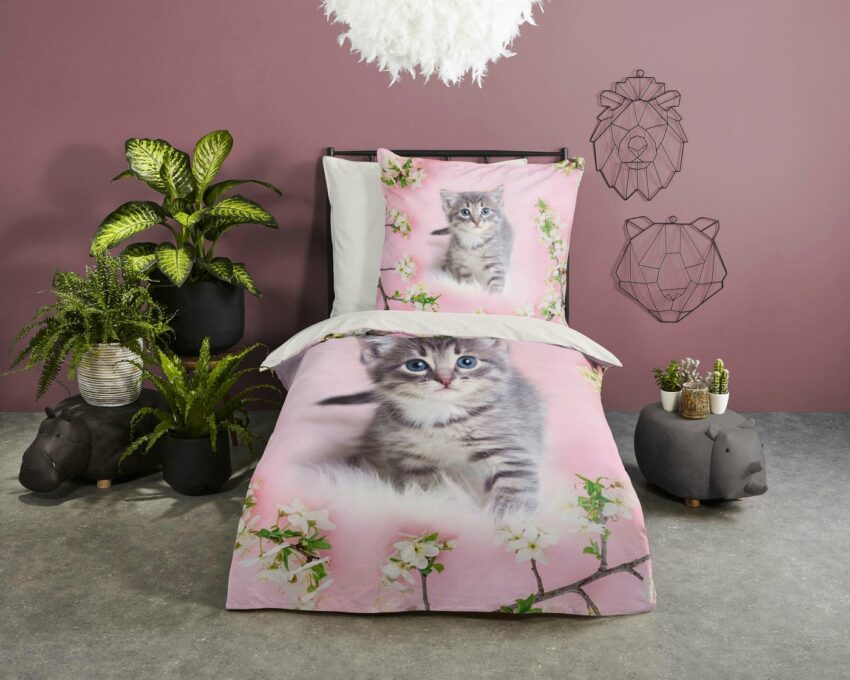 Kinderbettwäsche »Pussycat«, good morning, 100% Baumwolle-Bettwäsche-Ideen für dein Zuhause von Home Trends