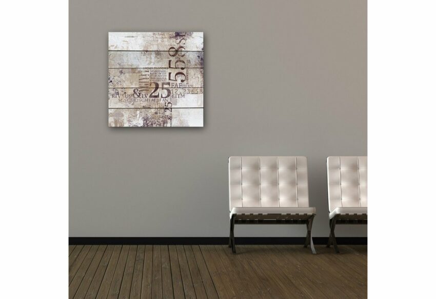 queence Holzbild »Abstrakt - Zahlen«, 50x50 cm-Bilder-Ideen für dein Zuhause von Home Trends