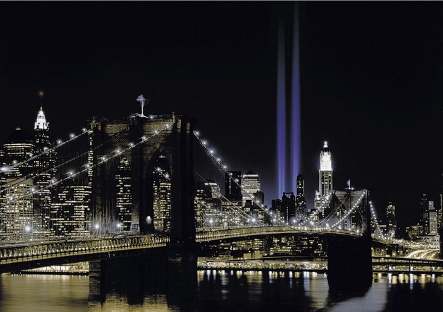 Papermoon Fototapete »New York by night«, glatt-Tapeten-Inspirationen