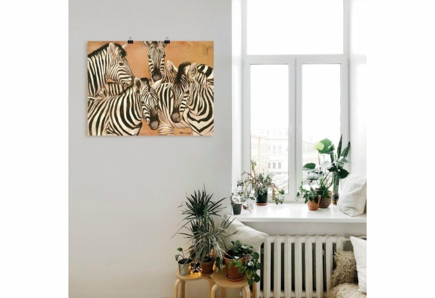 Artland Wandbild »Zebras«, Wildtiere (1 Stück), in vielen Größen & Produktarten - Alubild / Outdoorbild für den Außenbereich, Leinwandbild, Poster, Wandaufkleber / Wandtattoo auch für Badezimmer geeignet-Bilder-Ideen für dein Zuhause von Home Trends