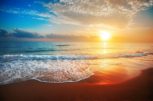 Papermoon Fototapete »Beach Sunset«, glatt-Tapeten-Inspirationen