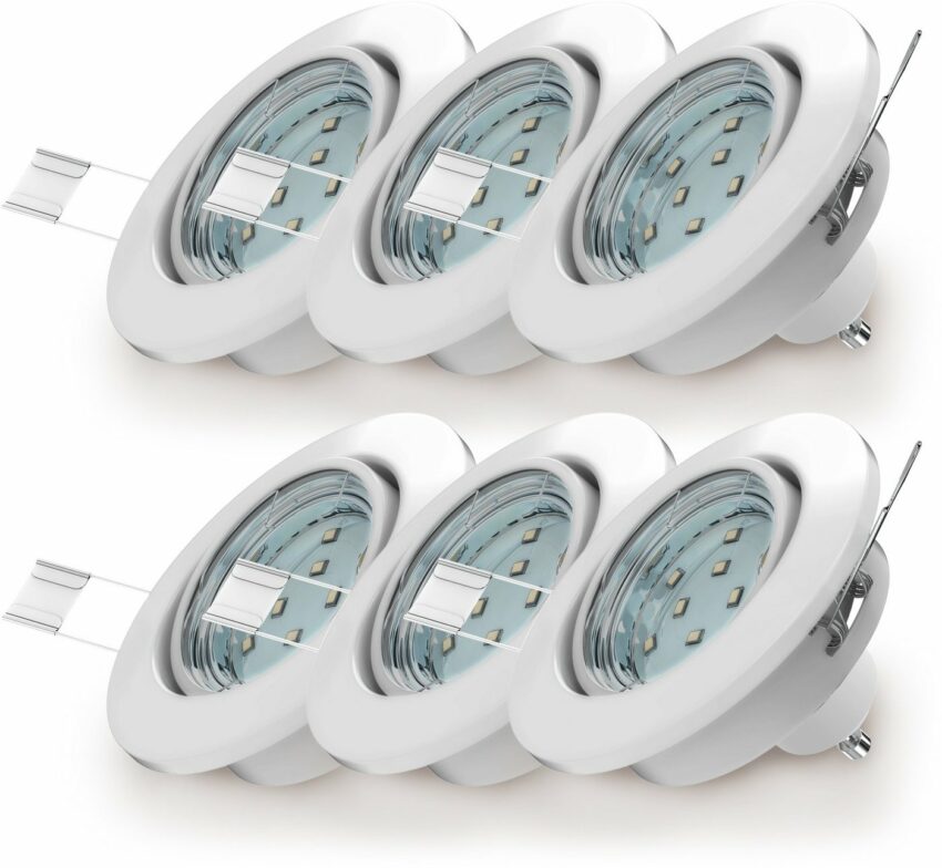B.K.Licht LED Einbauleuchte »Hila«, LED Einbaustrahler schwenkbar weiß GU10 Decken-Spot Einbauspot 6er SET-Lampen-Ideen für dein Zuhause von Home Trends