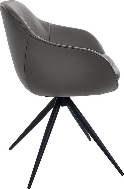 K+W Komfort & Wohnen Drehstuhl »ZOOM«, 4-Fuß Drehstuhl mit Gestell aus Metall schwarz Struktur-Stühle-Inspirationen
