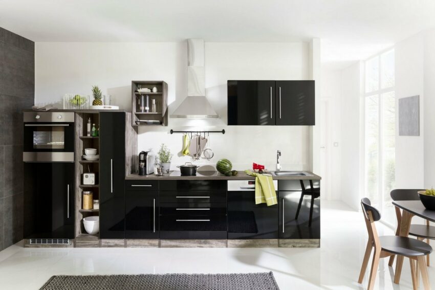 HELD MÖBEL Küchenzeile »Samos«, mit E-Geräten, Breite 350 cm mit Stangengriffen aus Metall-Küchenzeilen-Ideen für dein Zuhause von Home Trends