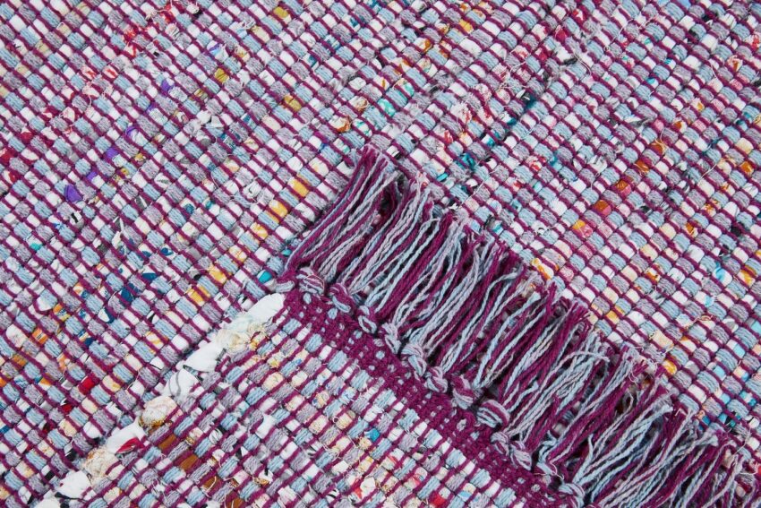 Teppich »Frida«, Andiamo, rechteckig, Höhe 8 mm, Handweb Teppich, Fleckerl, reine Baumwolle, handgewebt, mit Fransen, Wohnzimmer-Teppiche-Ideen für dein Zuhause von Home Trends