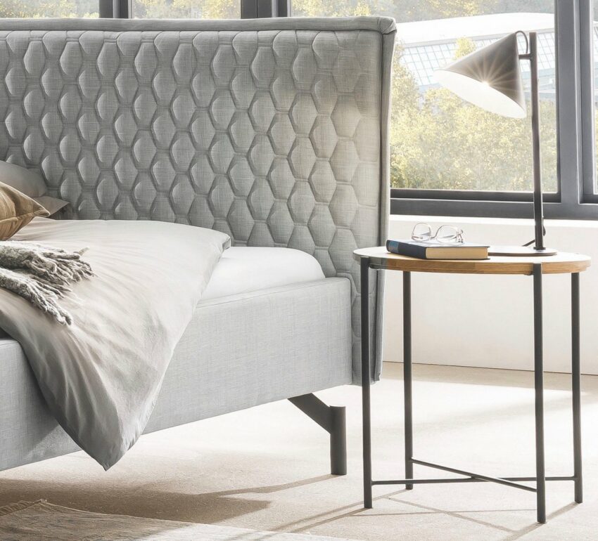 HASENA Polsterbett »Nardo«, in schönem Strukturstoff, mit trendiger Wabensteppung und Stehsaum-Betten-Ideen für dein Zuhause von Home Trends