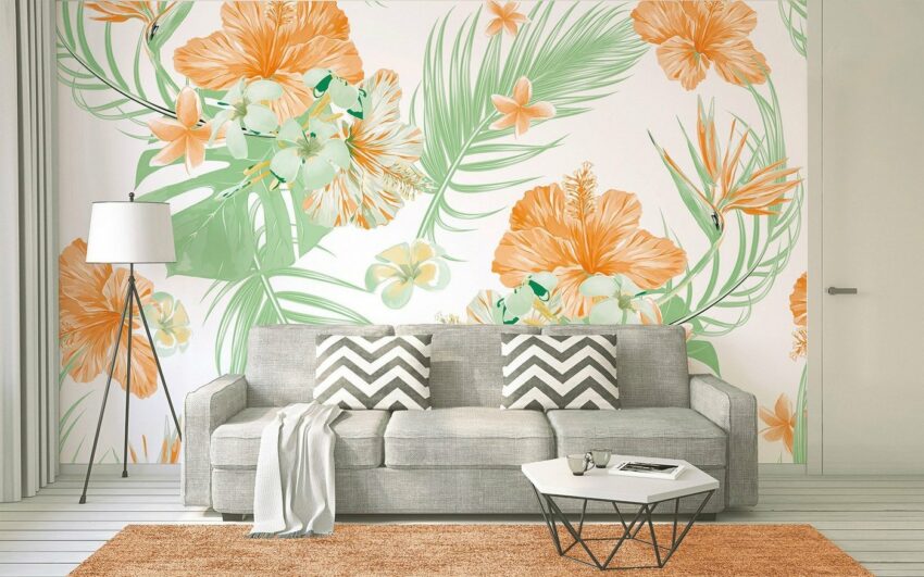 living walls Fototapete »Designwalls Tropical Art 2«, glatt, (5 St)-Tapeten-Ideen für dein Zuhause von Home Trends