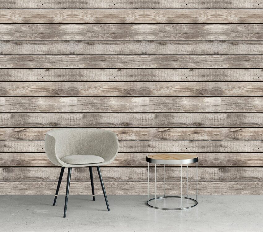 queence Vinyltapete »Evert«, Holz, 90 x 250 cm, selbstklebend-Tapeten-Ideen für dein Zuhause von Home Trends
