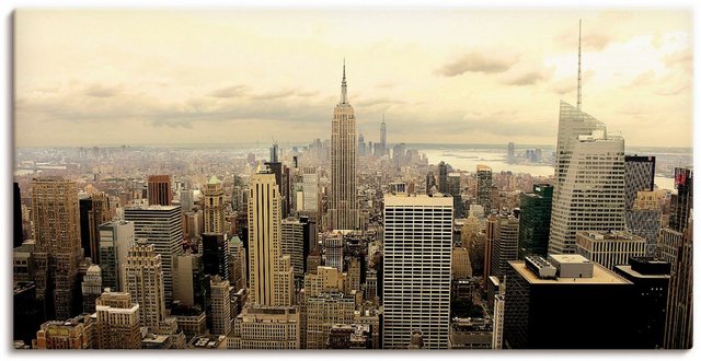 Artland Wandbild »Skyline Manhattan - New York«, Amerika (1 Stück), in vielen Größen & Produktarten - Alubild / Outdoorbild für den Außenbereich, Leinwandbild, Poster, Wandaufkleber / Wandtattoo auch für Badezimmer geeignet-Bilder-Inspirationen