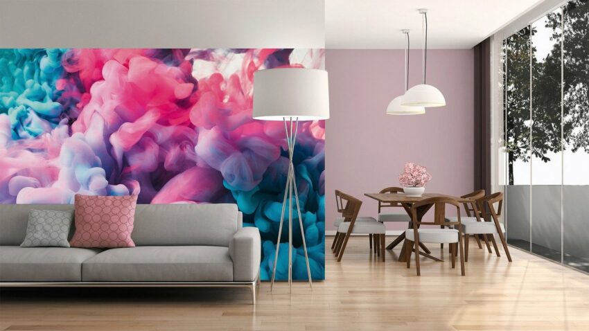 living walls Fototapete »Designwalls Colored Smoke 1«, glatt, (5 St)-Tapeten-Ideen für dein Zuhause von Home Trends