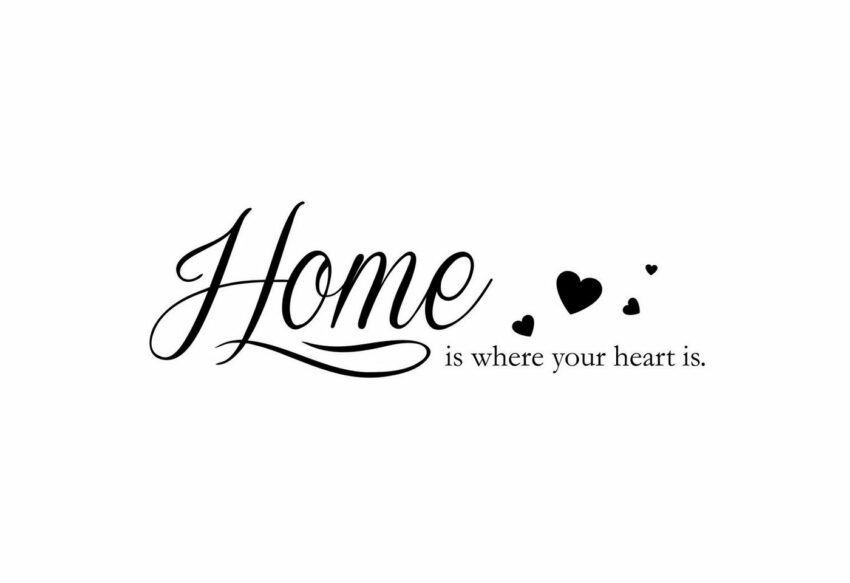 queence Wandtattoo »Home is where your heart is«, 120 x 30 cm-Wandtattoos-Ideen für dein Zuhause von Home Trends