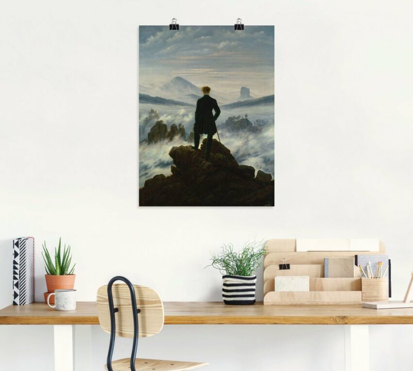 Artland Wandbild »Der Wanderer über dem Nebelmeer. Um 1818«, Mann (1 Stück)-Bilder-Ideen für dein Zuhause von Home Trends