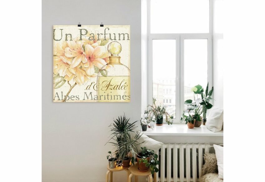 Artland Wandbild »Blumen und Parfum III«, Schilder (1 Stück), in vielen Größen & Produktarten -Leinwandbild, Poster, Wandaufkleber / Wandtattoo auch für Badezimmer geeignet-Bilder-Ideen für dein Zuhause von Home Trends