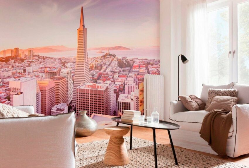 Komar Fototapete »San Francisco Morning«, glatt, bedruckt, Wald, Meer, (Set), ausgezeichnet lichtbeständig-Tapeten-Ideen für dein Zuhause von Home Trends