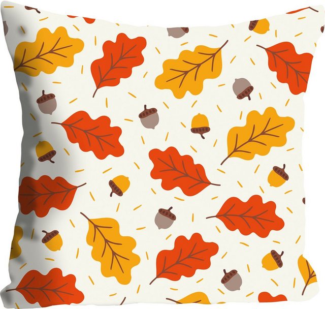 Kissenhülle »Sakira«, queence (1 Stück), mit orangenen Herbstlaub-Kissen-Inspirationen