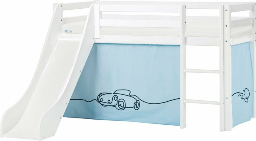 Hoppekids Hochbett »Cars« mit Rutsche, Vorhang und wahlweise Matratze-Betten-Ideen für dein Zuhause von Home Trends