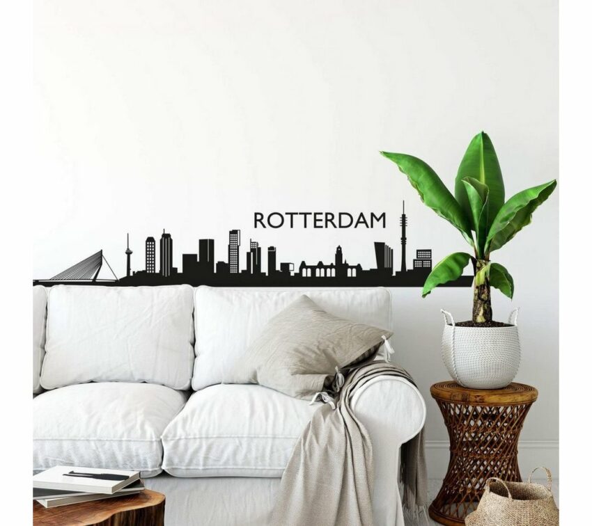 Wall-Art Wandtattoo »Stadt Skyline Rotterdam 120cm« (1 Stück)-Wandtattoos-Ideen für dein Zuhause von Home Trends
