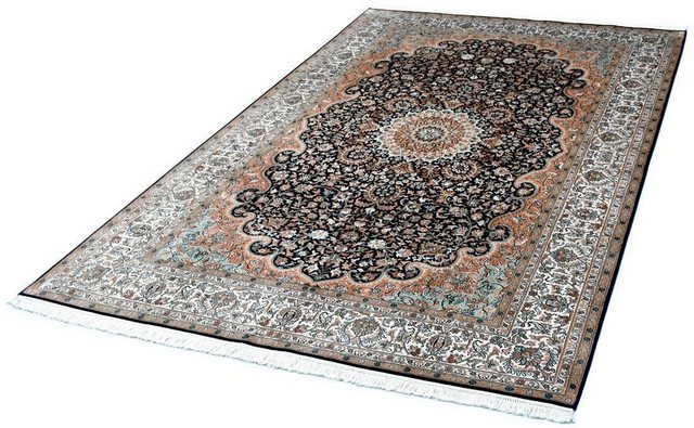 Seidenteppich »Kashan 8415«, Kayoom, rechteckig, Höhe 10 mm, Einzelstück mit Zertifikat, Wohnzimmer-Teppiche-Inspirationen