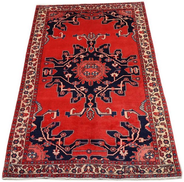 Wollteppich »Malayer Medaillon Rosso 215 x 125 cm«, morgenland, rechteckig, Höhe 1 mm, Handgeknüpft-Teppiche-Inspirationen