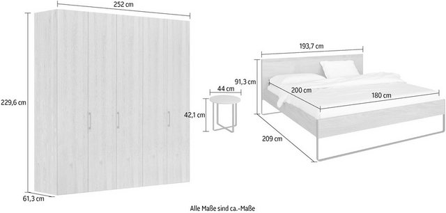 hülsta Komplettschlafzimmer »NEO Schlafen«, (Spar-Set, 4-St), mit einem 5-türigen Kleiderschrank, inklusive Liefer- und Montageservice durch hülsta Monteure-Komplettzimmer-Inspirationen