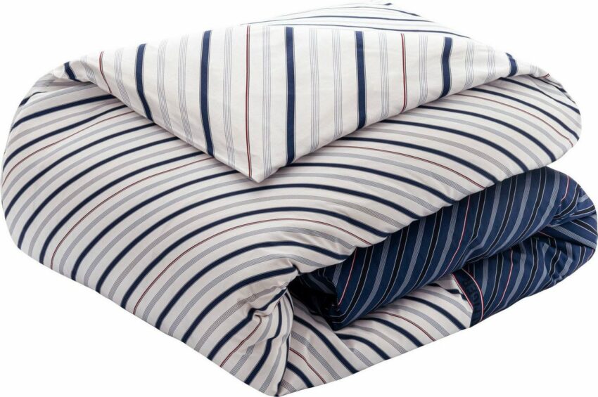 Wendebettwäsche »Club Stripes«, Tommy Hilfiger, mit diagonalen Streifen-Bettwäsche-Ideen für dein Zuhause von Home Trends