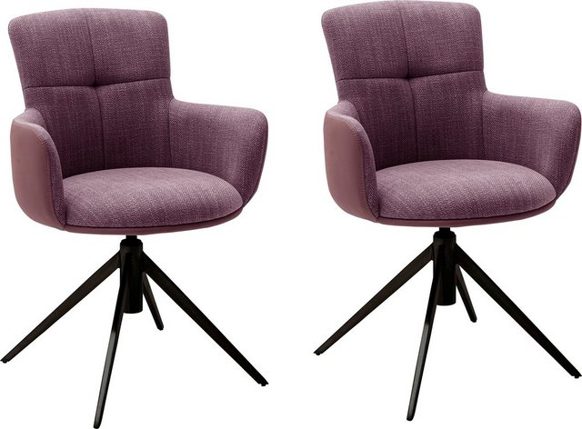MCA furniture Esszimmerstuhl »Mecana« (Set, 2 Stück), 2er Set im Materialmix, Stuhl 360° drehbar mit Nivellierung, belastbar bis 120 kg-Stühle-Inspirationen