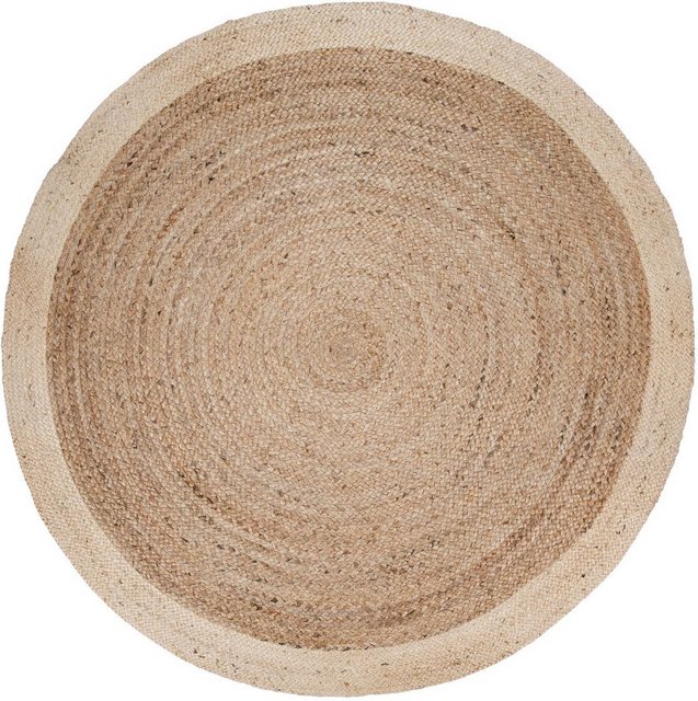 Teppich »Viborg 594«, Paco Home, rund, Höhe 9 mm, 100% Naturfaser, handgearbeitet, mit Bordüre, Boho-Style, Wohnzimmer-Teppiche-Inspirationen