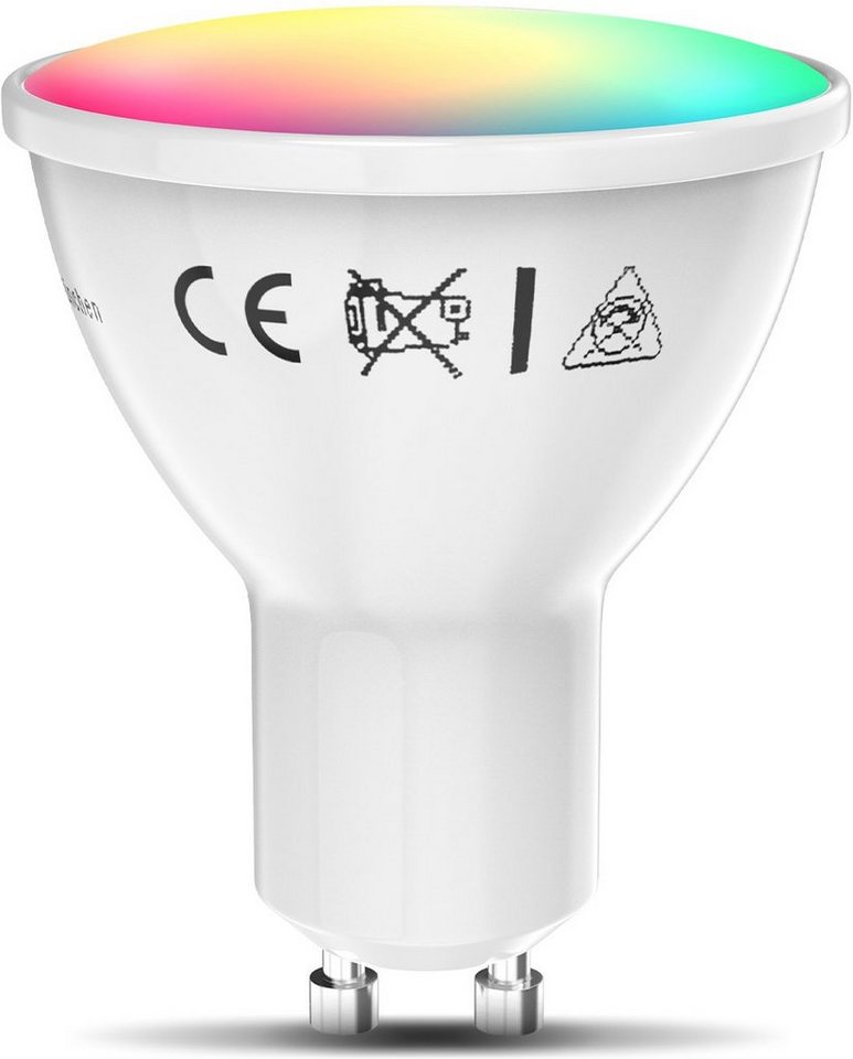 B.K.Licht LED-Leuchtmittel, GU10, 1 Stück, Farbwechsler, Smart Home LED-Lampe RGB WiFi App-Steuerung dimmbar CCT Glühbirne 5,5W 350 Lumen-Leuchtmittel-Ideen für dein Zuhause von Home Trends
