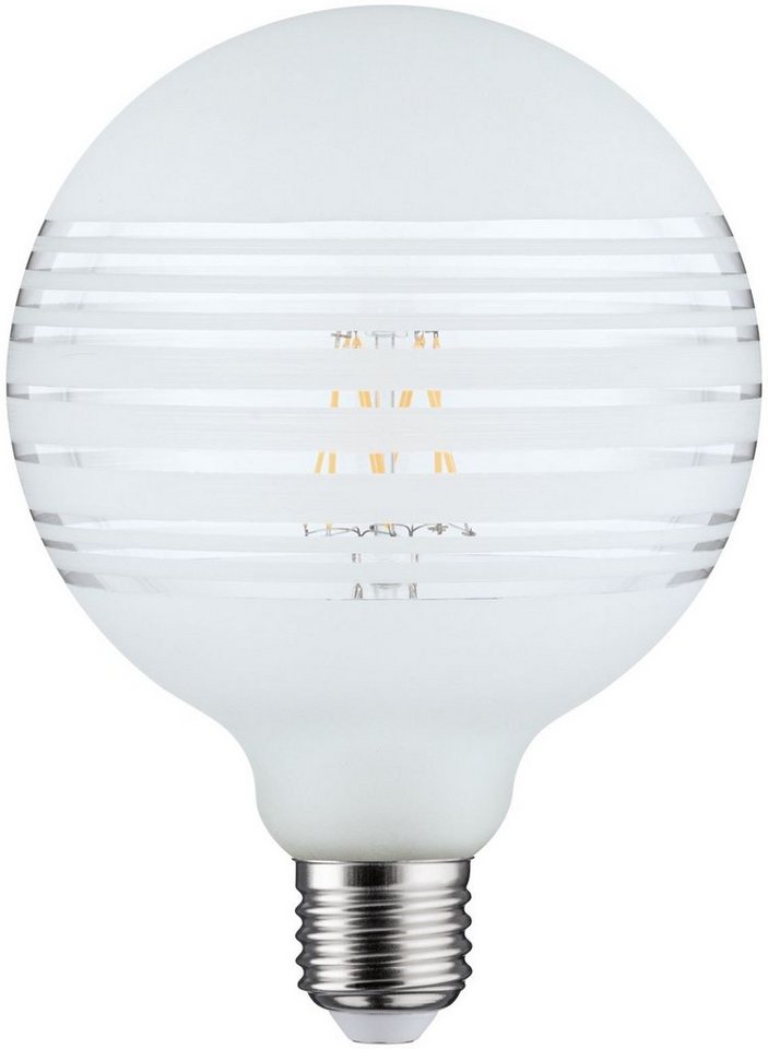 Paulmann »Globe 125mm Ringspiegel Weiß matt liniert« LED-Leuchtmittel, E27, 1 Stück, Warmweiß-Leuchtmittel-Ideen für dein Zuhause von Home Trends