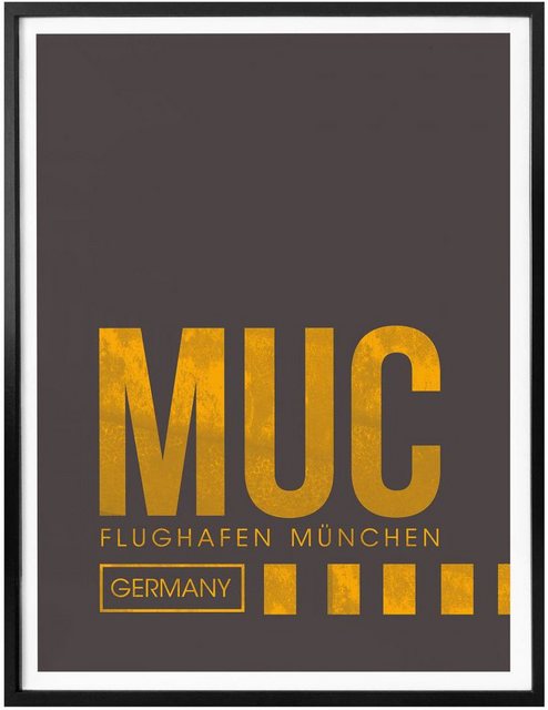 Wall-Art Poster »Wandbild MUC Flughafen München«, Flughafen (1 Stück), Poster, Wandbild, Bild, Wandposter-Bilder-Inspirationen