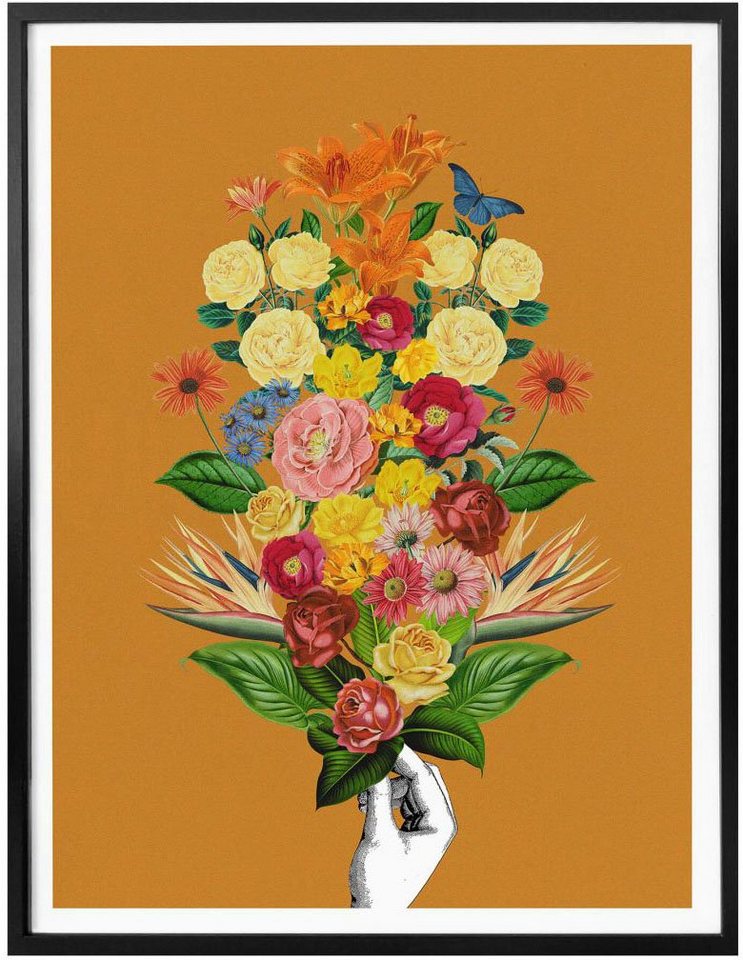 Wall-Art Poster »Botanical Gelb«, Schriftzug (1 Stück)-Bilder-Ideen für dein Zuhause von Home Trends